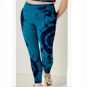 Victoria’s Secret High Waist Leggings Ocean Blue Spiral Tie Dye